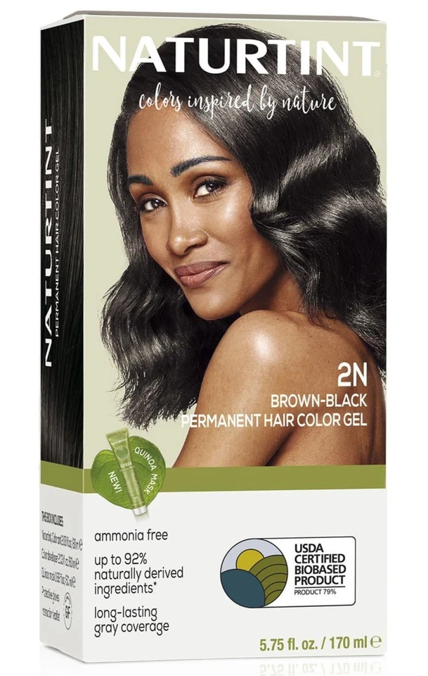 Naturtint Permanent Hair Colorant, 2N Brown Black 5.98 fl oz (170 ml)