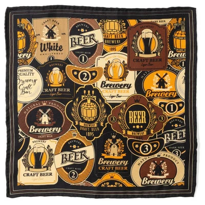 Beer Aficionado Black Multi Pocket Square - Image 1 of 4