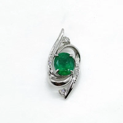 SIN TARIFA Joyería Colgante Cabeza Esmeralda 0.77ct Platino 1326988 Foto 1 de 4