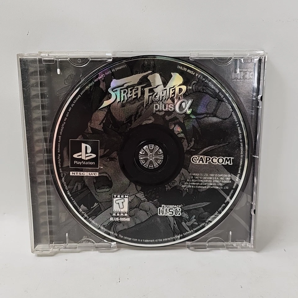 Street Fighter EX Plus Alpha (Sony PlayStation 1, PS1 1997) juego y arte trasero solamente Foto 1 de 2