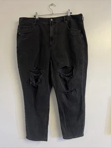 American Eagle Jeans Dark Wash Distressed Straight Leg Women’s Size 20 Short - Picture 1 of 5