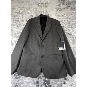 Mizzen+Main Parker Knit Blazer S Gray Herringbone 10W-1478 Packable Classic Fit - Picture 1 of 10
