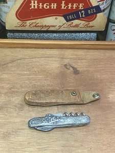 Budweiser beer Knife  1900 Anheuser busch beer Stanhope Knife Old Opener - Picture 1 of 9