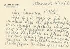 Jeanne BUECHE abbé MOREL ROUAULT 2 lettres 1 autographe signée religion Suisse