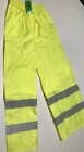FLUORESCENT SAFETY PANTS, CLASS E, LEVEL 2, REFLECTIVE TAPE, 100 POLYESTER, NEW