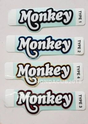 HONDA STICKER DECAL PLATE EMBLEM 4 COLOR FOR MONKEY 125 Z125 2018 - 2025 - Image 1 of 4