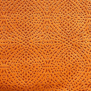 ARC COM PERFORMANCE VELVET UPHOLSTERY FABRIC VICTORIA IN PAPAYA BY THE YARD - Picture 1 of 3