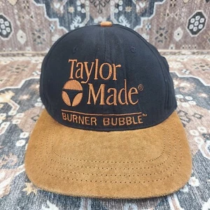 Vintage TaylorMade Burner Bubble Golfhut Made in USA Wildleder Schirmriemen hinten Kappe - Bild 1 von 12