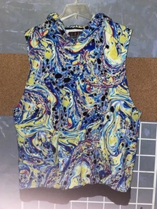MNWKA Mishka swirl multicolor hoodie vest XL 48" - Picture 1 of 3