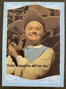1968 Donruss DIE FLIEGENDE NONNE #26 SCHWESTER JACQUELINE UND IHR HUND!**EM+ - Bild 1 von 3