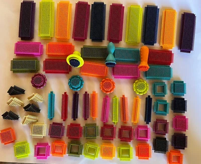 educational toys Bristle Blocks stackable 65 piece colorful fun! - Image 1 of 2