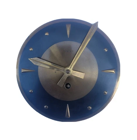 VTG MCM Welby Atomic Starburst Sunburst Wall Clock Missing Spikes GERMAN WORKING Cover