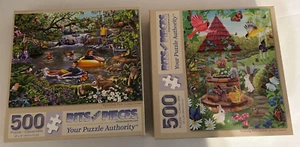 2 pezzi e pezzi 500 LG. Puzzle Pc - Cascata Divertimento e Pozzo degli Auguri Giardino - Foto 1 di 3