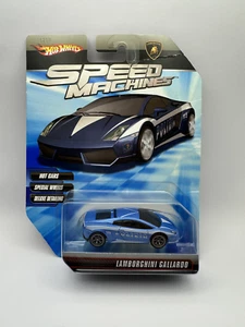 2009 HOT WHEELS 1/64 NEW SPEED MACHINES BLUE POLIZIA LAMBORGHINI GALLARDO - Picture 1 of 2