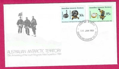 AUSTRALIA ANTARCTIC 1984 FDC - 75th Ann. SOUTH POLE EXPED. Fdi  SOUTHLAND CENTRE - Image 1 of 2