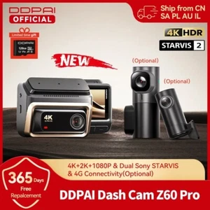 2025 New DDPAI 4K Dash Cam Z60 Pro Front and Rear Interior Car Camera SONY S - Picture 1 of 14