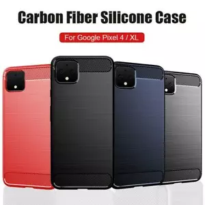 For Google Pixel 4 XL Slim Clear Black Carbon Fibre Shockproof Phone Case Cover - Picture 1 of 16