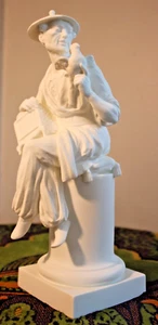 ROYAL WORCESTER Der Vogel #3587 Parian Ware Bisque Asian Man Figur UM 1950 - Bild 1 von 9