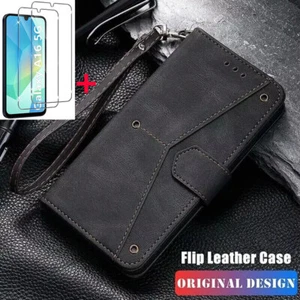 Schutz Hülle für Samsung A56 A16 A55 A36 A17 Magnet Handy Hulle Tasche Flip Case - Bild 1 von 32
