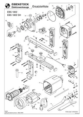 EIBENSTOCK ELEKTROWERKZEUGE Eibenstock Ersatzteile für EBS 1802 Betonschleifer kpl. mit Diamant-Schleiftelle