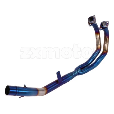 Blue Exhuast Header Pipe Set For 2013-2024 Honda CB500F CB500X CBR500R — 第 1/4 张图片