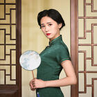  Silk Translucent Round Fan Women's China Han Fans for Weddings