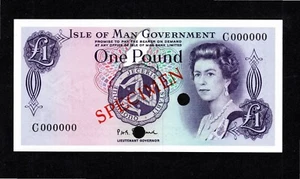 ISLE OF MAN £1 ONE POUND NOTE SPECIMEN STALLARD - Picture 1 of 2