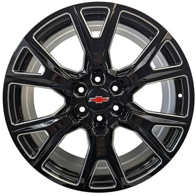 22” Black Wheels Set 4️⃣ Fit Chevy Silverado 1500 High Country RST LTZ Foto 1 de 4