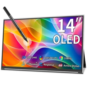 OLED Écran PortableMoniteur Portable 14" 2K| 2560x1440 |100% DCI - P3 10 Bits... - Photo 1/7