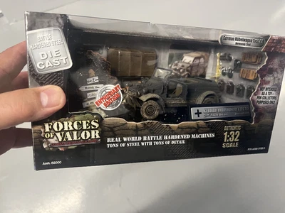 1/32 FORCES OF VALOR WWII GERMAN GREY KUBELWAGEN with FIGURES & GEAR UNIMAX MIB - Image 1 of 4
