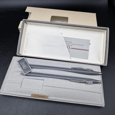 Vintage Cross Gray Pen  Pencil Set 2101/210105 Set In Box - Image 1 of 4