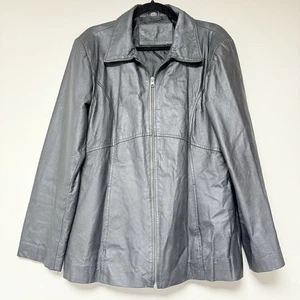 Jacquline Ferrar Women’s Leather Jacket Size Large - Picture 1 of 5
