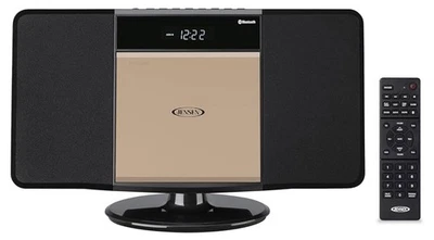 Jensen JBS-300CB Black AM/FM Stereo Wall Mountable Bluetooth CD Music System - Image 1 of 4
