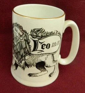 Woods & Sons Ceramic Stein Tankard LEO Zodiac England - Picture 1 of 6