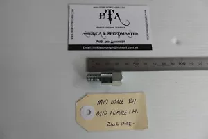 MIRROR ADAPTOR M10-1.25 Male RH x M10-1.25 Female LH Zinc - Foto 1 di 3