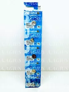 Renata Watch Battery 377 (SR626SW)- Swiss -x5 - Picture 1 of 2