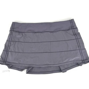 Lululemon Pace Rival Skirt Skort SZ 12 Dark Grey Purple 3” Shorts EUC Running - Picture 1 of 9