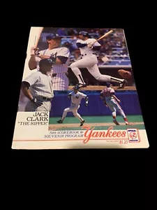 1988 New York Yankees Souvenir Scorebook & Program vs. Cleveland Indians 9/5 6 7 - Picture 1 of 9