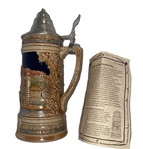 VTG Goebel Merckelbach Beer Stein Lidded w/Certificate WGermany Heidelberg 11.5” - Picture 1 of 12