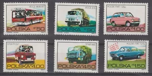 Poland 1973 #2011-16 Polish automotives (set of 6) - MNH - Picture 1 of 7