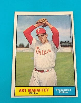 1961 Topps #433 Art Mahaffey Philadelphia Phillies EX+ BASEBALL Card U6 - Image 1 of 2