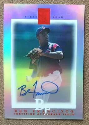 2003 Topps Tribute Contemporary Edition Red Ben Francisco Rookie Auto /99 - Image 1 of 2