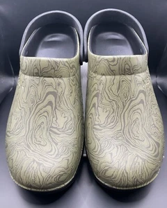 Merrell Men's Encore Service Pro Clog Olive Topographic Map J004037 Size 13 - Picture 1 of 10