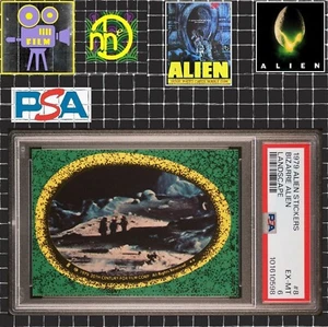 1979 Topps Alien Sticker - 8 Bizarre Alien Landscape - PSA 6 EX-MT - Picture 1 of 4