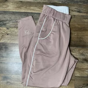 Gymshark Recess Jogger Pants Taupe Pink Pull On Foldover Waist Gym Women’s M - Picture 1 of 8