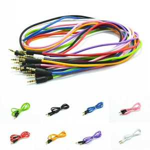 3.5mm AUX AUXILIARY Male to Male Plain Stereo Audio Cable for PC iPod MP3 CAR - Picture 1 of 9