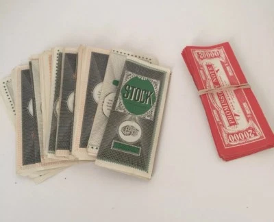 Vintage 1960 Game of Life Replacement Parts Lot Notes Certificates - Image 1 of 4