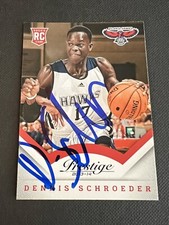 Dennis Schroder Signed 2013-14 Panini Prestige Card Auto Hawks NBA Autograph COA