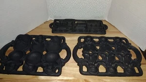 Vintage Cast Iron Christmas Cookie Molds  - Picture 1 of 10