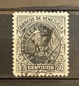 Venezuela 1900 Simon Bolivar 50c Used With Overprint V351 - Picture 1 of 1